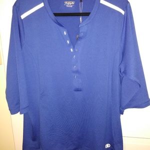 Blue golf shirt